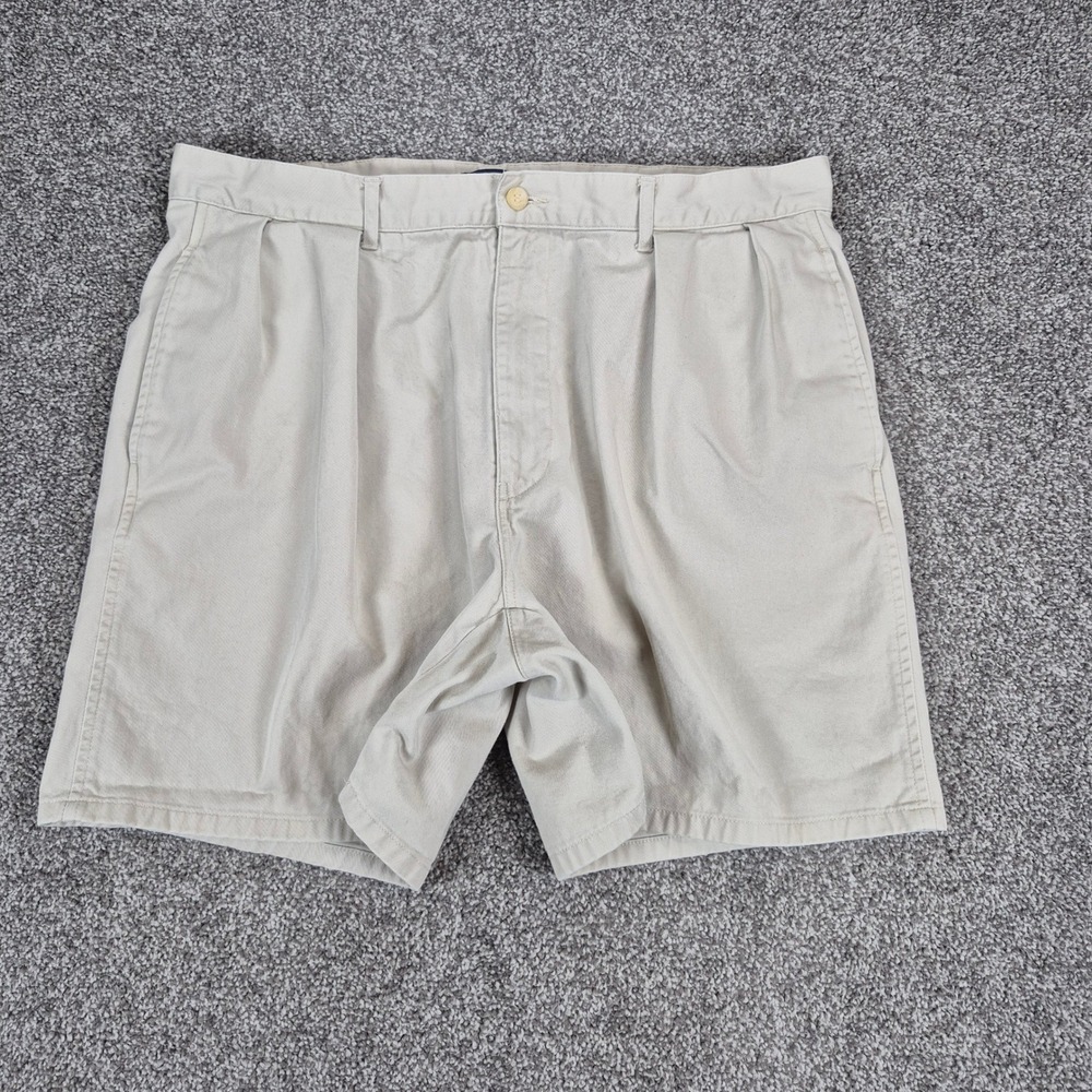 Polo Ralph Lauren Pleated Short Mens 36 Khaki Tan Chino Cotton